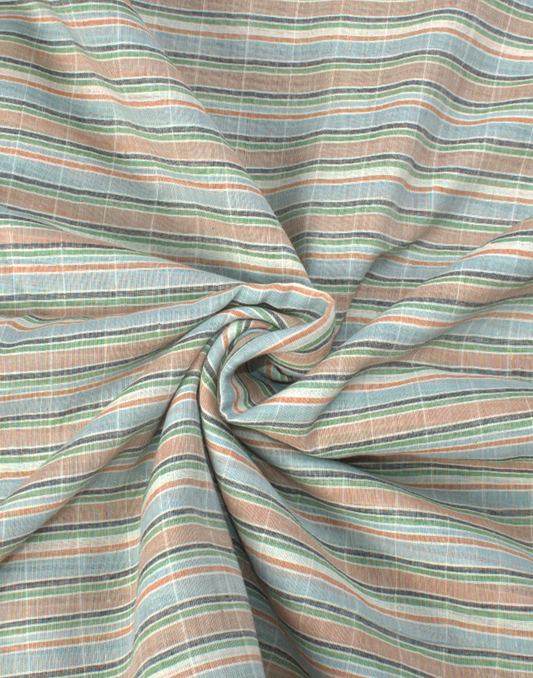 Handwoven Cotton Striped Fabric - Palermo