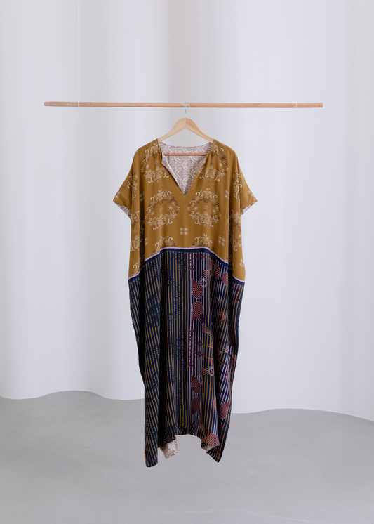 Reversible Kaftan - Ieena Mustard Combination